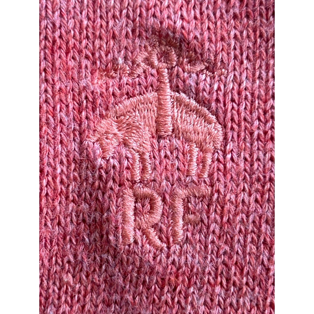 Brooks Brothers Men's Red Fleece‎ Sweater With Logo Size Medium Peach Color - Picture 3 of 8